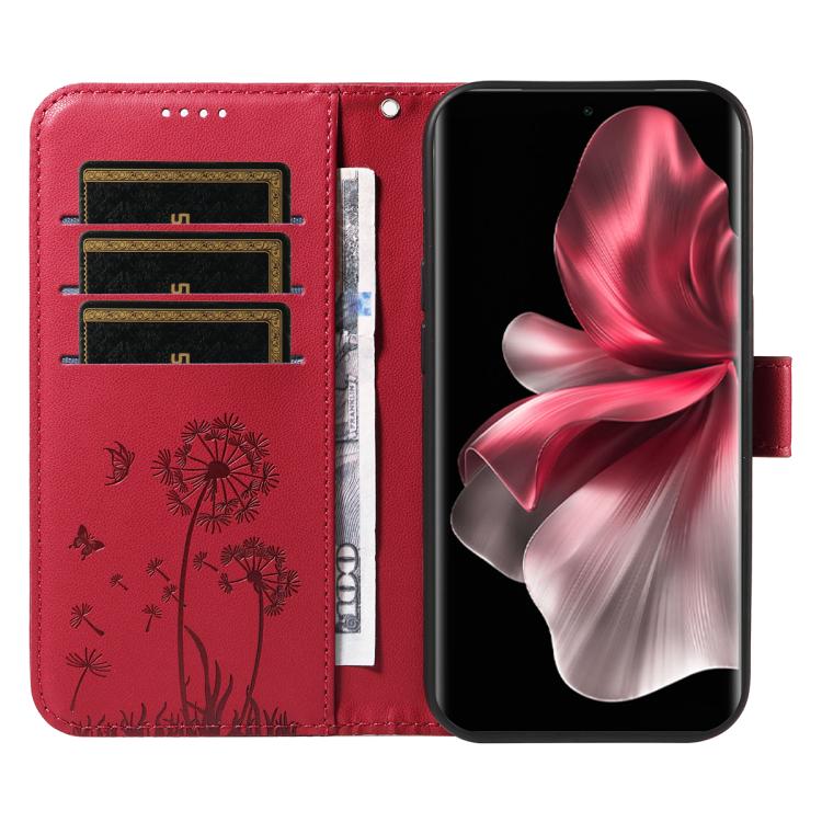 For vivo V30E / V40 Lite Global Dandelion Embossed Pattern Flip Leather Phone Case