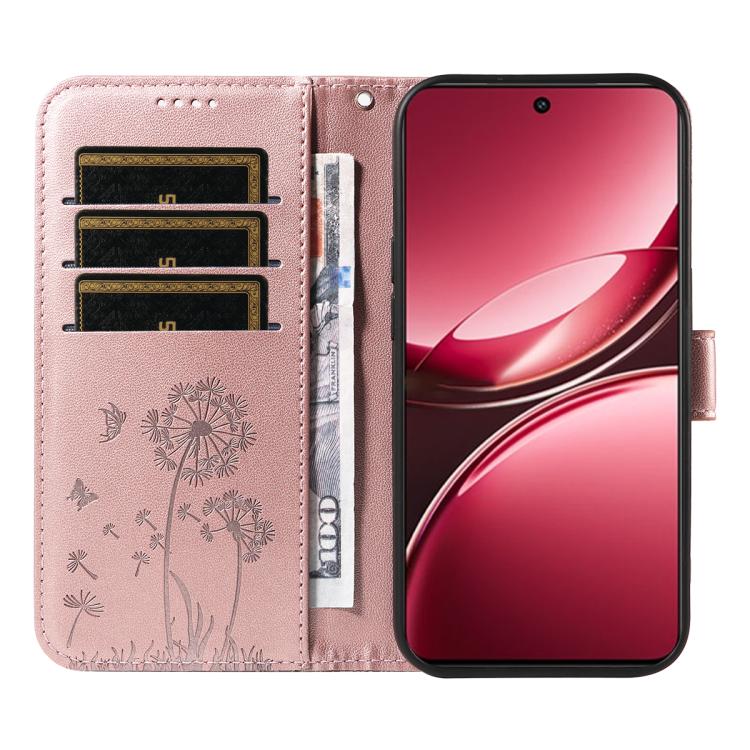 For vivo V50 Lite 5G Global Dandelion Embossed Pattern Flip Leather Phone Case