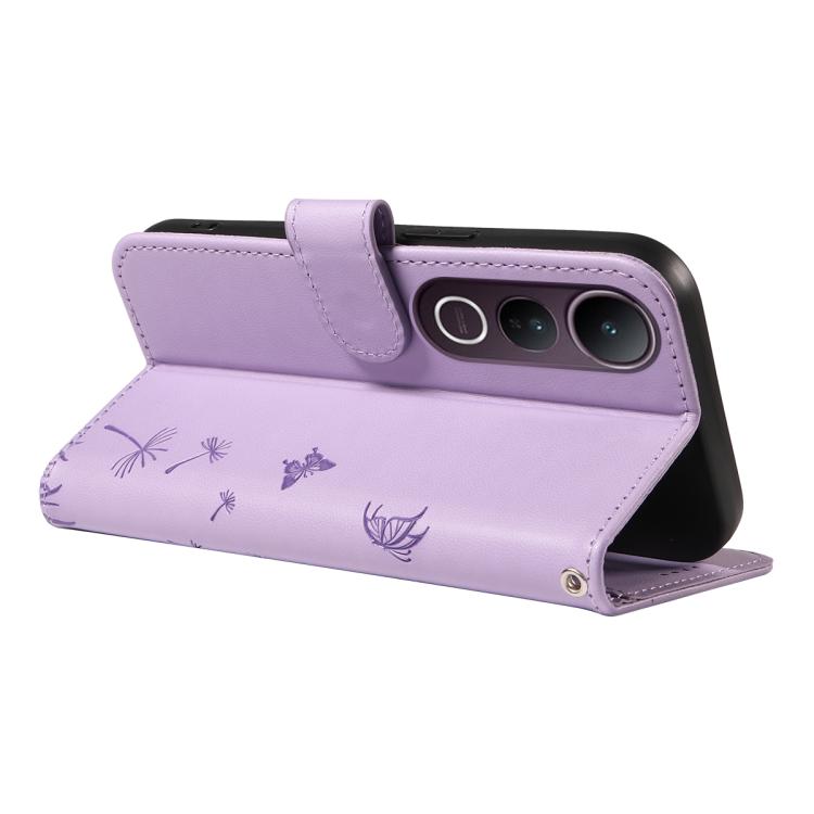 For vivo V50 Lite 5G Global Dandelion Embossed Pattern Flip Leather Phone Case