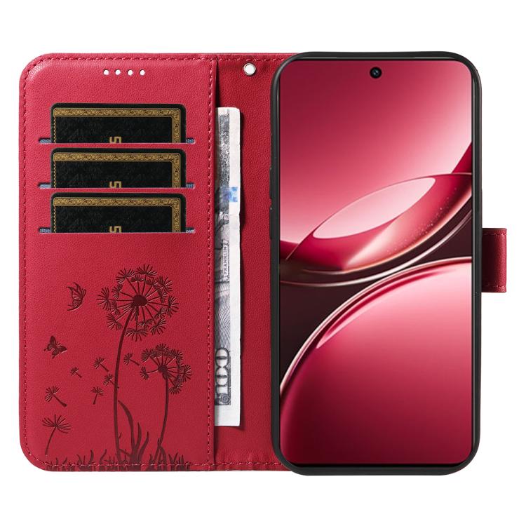 For vivo V50 Lite 5G Global Dandelion Embossed Pattern Flip Leather Phone Case