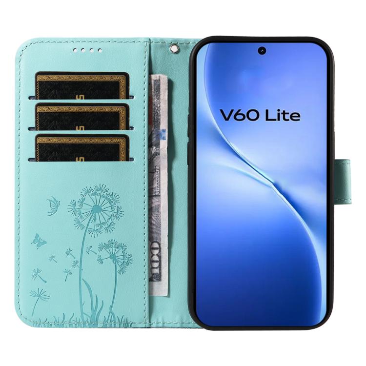 For vivo V60 Lite 4G Dandelion Embossed Pattern Flip Leather Phone Case