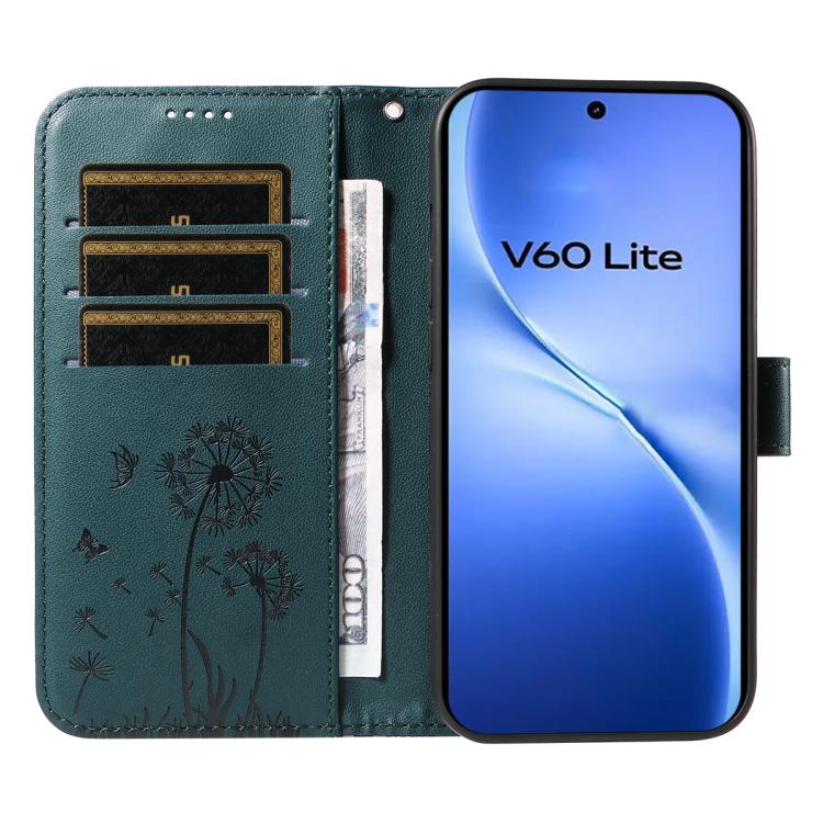 For vivo V60 Lite 4G Dandelion Embossed Pattern Flip Leather Phone Case