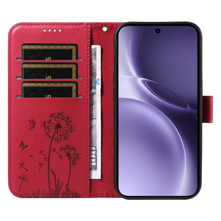 For vivo X300 Pro Dandelion Embossed Pattern Flip Leather Phone Case