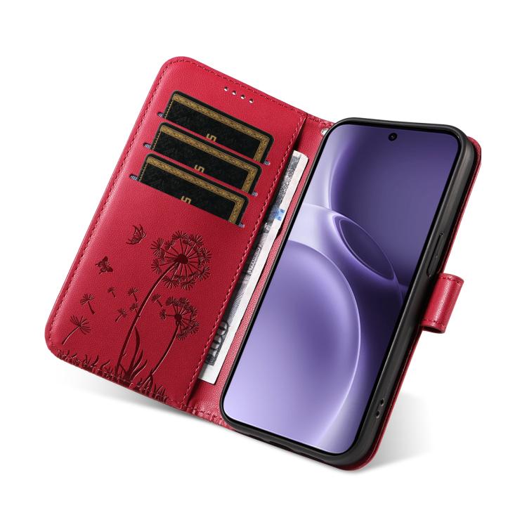 For vivo X300 Pro Dandelion Embossed Pattern Flip Leather Phone Case