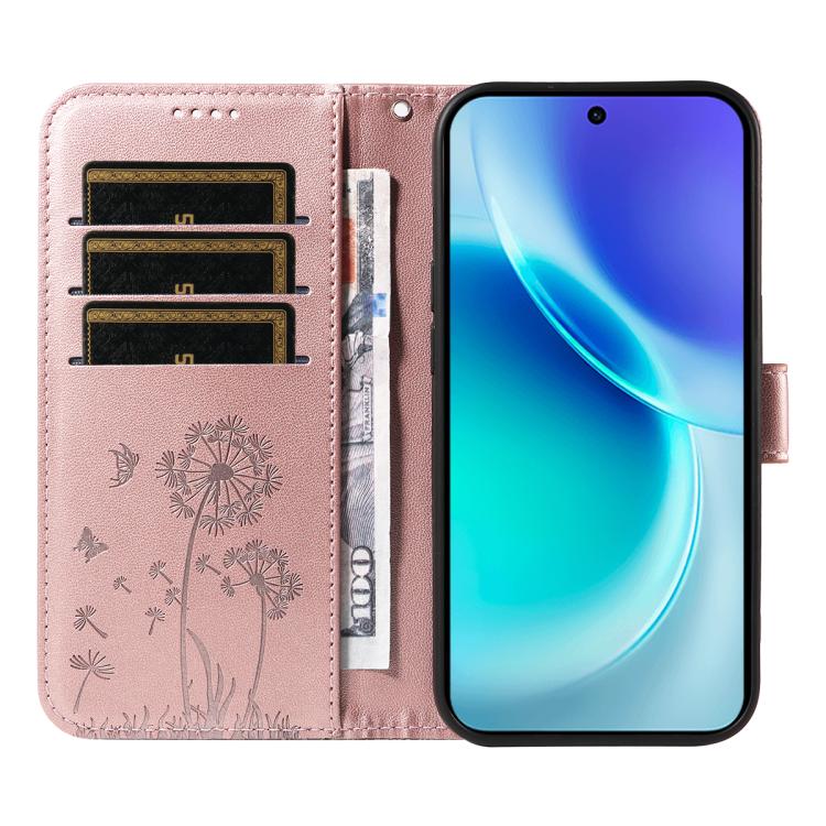 For vivo X300 Dandelion Embossed Pattern Flip Leather Phone Case