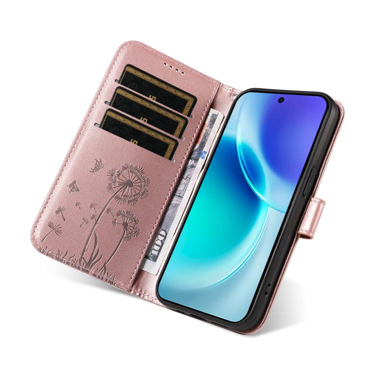For vivo X300 Dandelion Embossed Pattern Flip Leather Phone Case