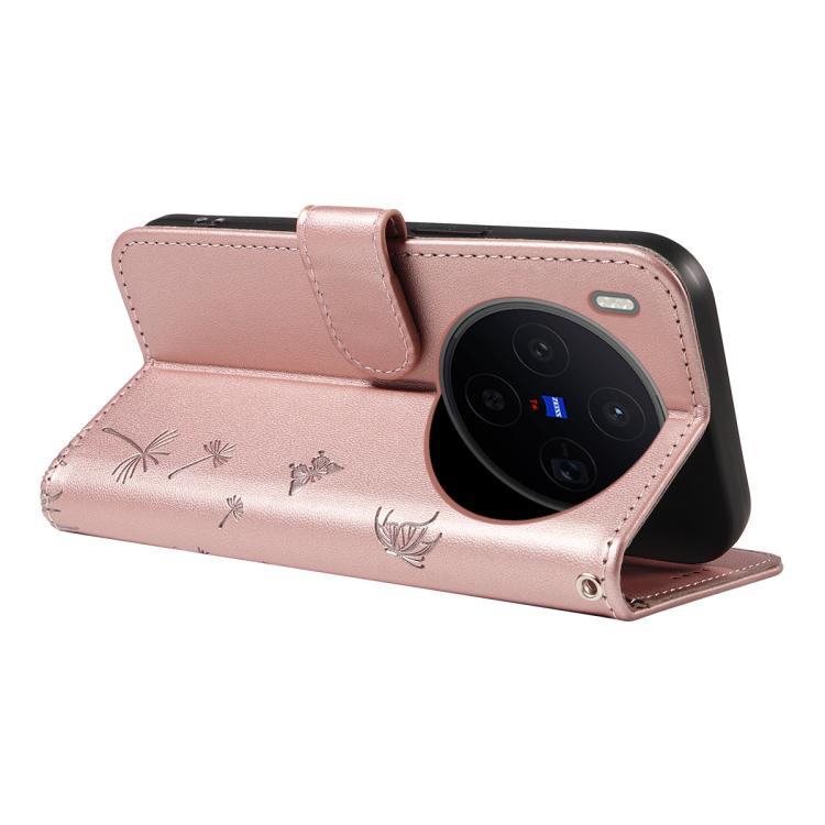 For vivo X300 Dandelion Embossed Pattern Flip Leather Phone Case