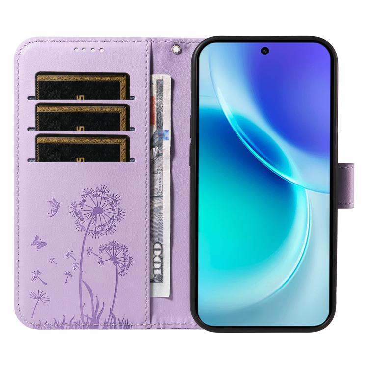 For vivo X300 Dandelion Embossed Pattern Flip Leather Phone Case