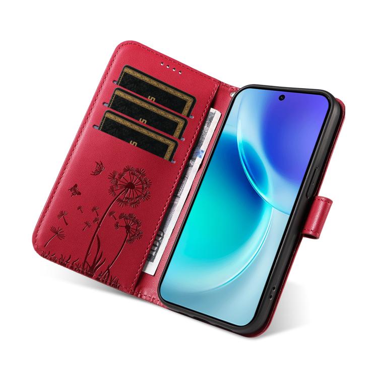 For vivo X300 Dandelion Embossed Pattern Flip Leather Phone Case