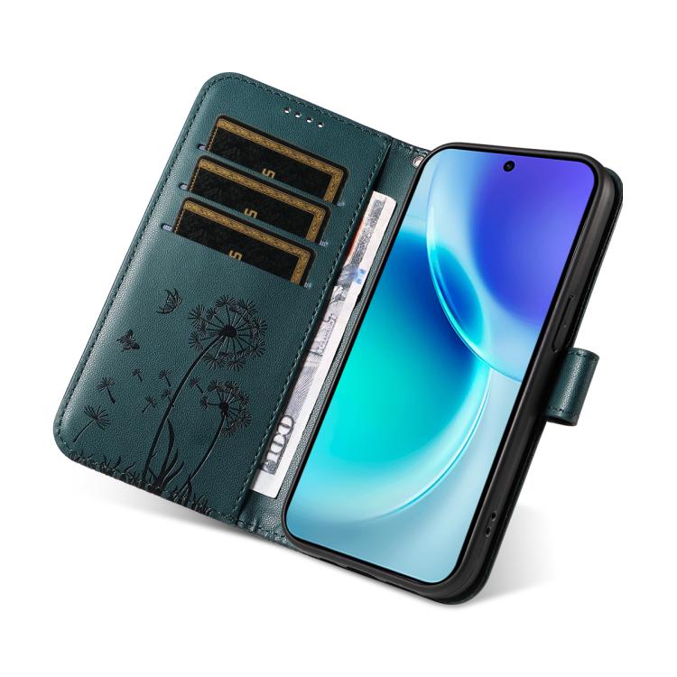 For vivo X300 Dandelion Embossed Pattern Flip Leather Phone Case