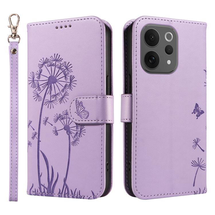 For vivo V70 5G Global/V70 Elite 5G Dandelion Embossed Pattern Flip Leather Phone Case