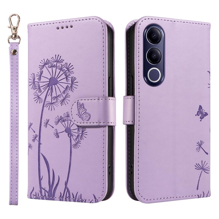 For vivo V70 FE 5G Dandelion Embossed Pattern Flip Leather Phone Case
