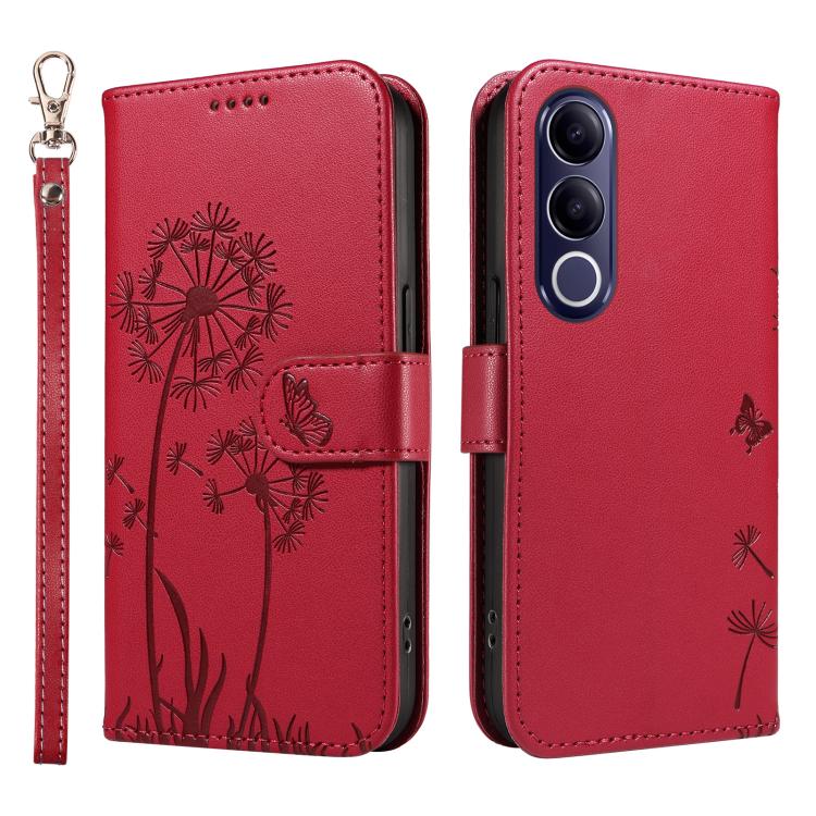 For vivo V70 FE 5G Dandelion Embossed Pattern Flip Leather Phone Case