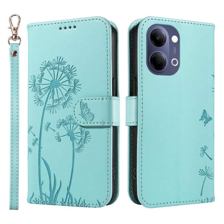 For vivo Y05 4G / vivo Y21 5G 2026 Dandelion Embossed Pattern Flip Leather Phone Case