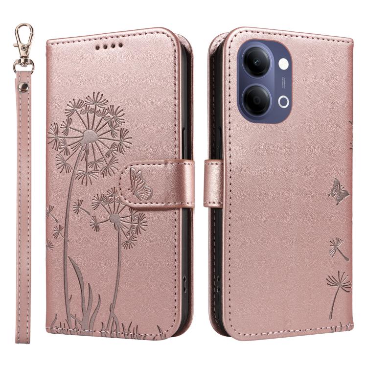 For vivo Y05 4G / vivo Y21 5G 2026 Dandelion Embossed Pattern Flip Leather Phone Case