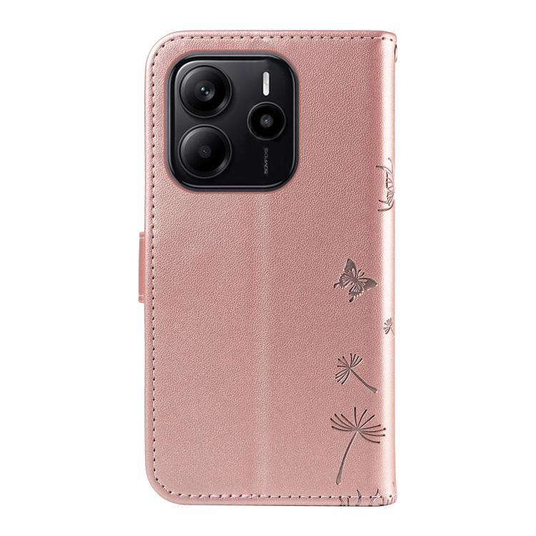 For Redmi Note 14 4G 163.25mm Dandelion Embossed Pattern Flip Leather Phone Case