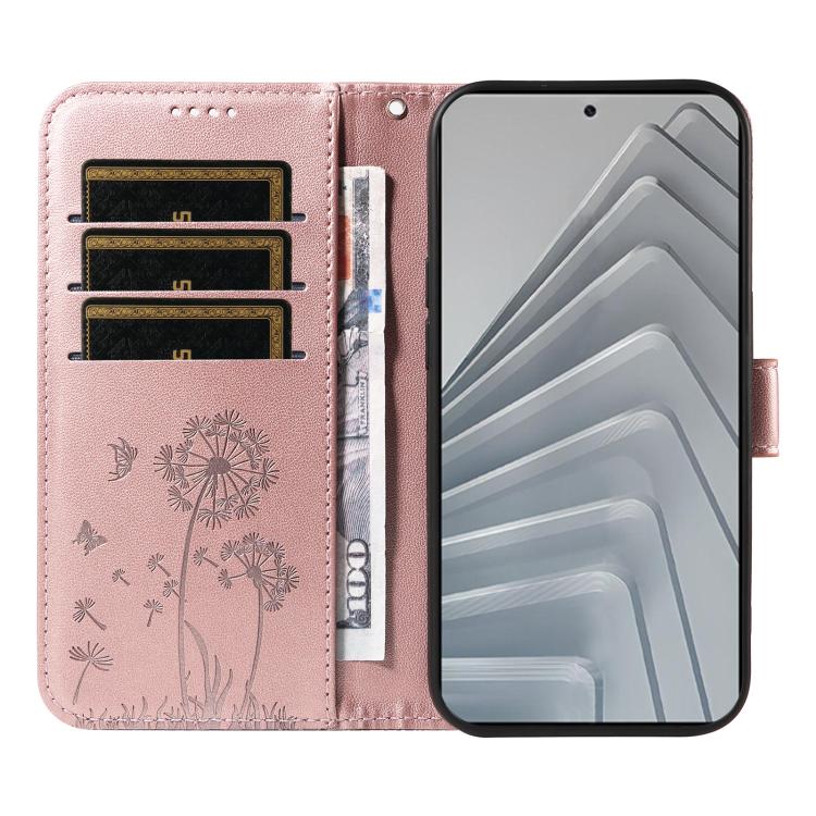 For Redmi Note 14 4G 163.25mm Dandelion Embossed Pattern Flip Leather Phone Case