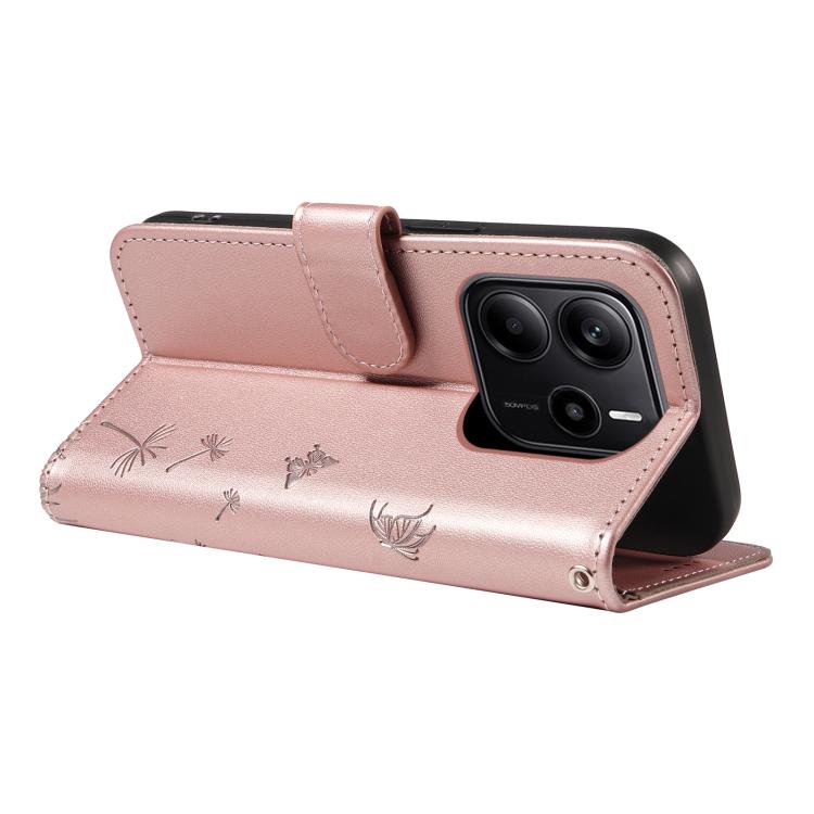 For Redmi Note 14 4G 163.25mm Dandelion Embossed Pattern Flip Leather Phone Case