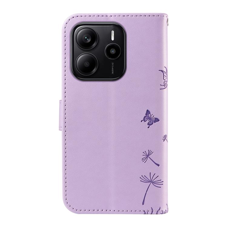 For Redmi Note 14 4G 163.25mm Dandelion Embossed Pattern Flip Leather Phone Case