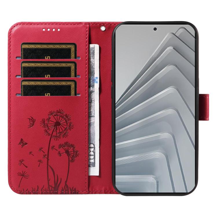 For Redmi Note 14 4G 163.25mm Dandelion Embossed Pattern Flip Leather Phone Case