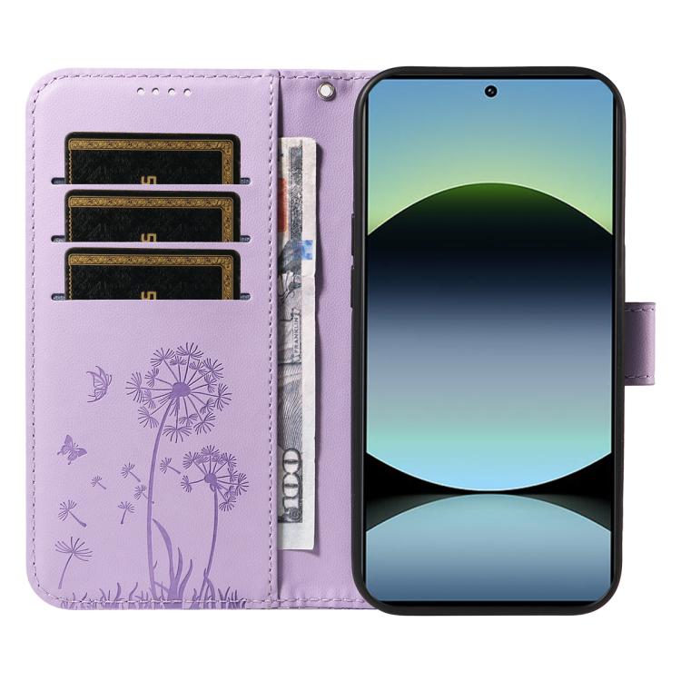 For Redmi Note 13 Pro 4G / 14S 4G Dandelion Embossed Pattern Flip Leather Phone Case