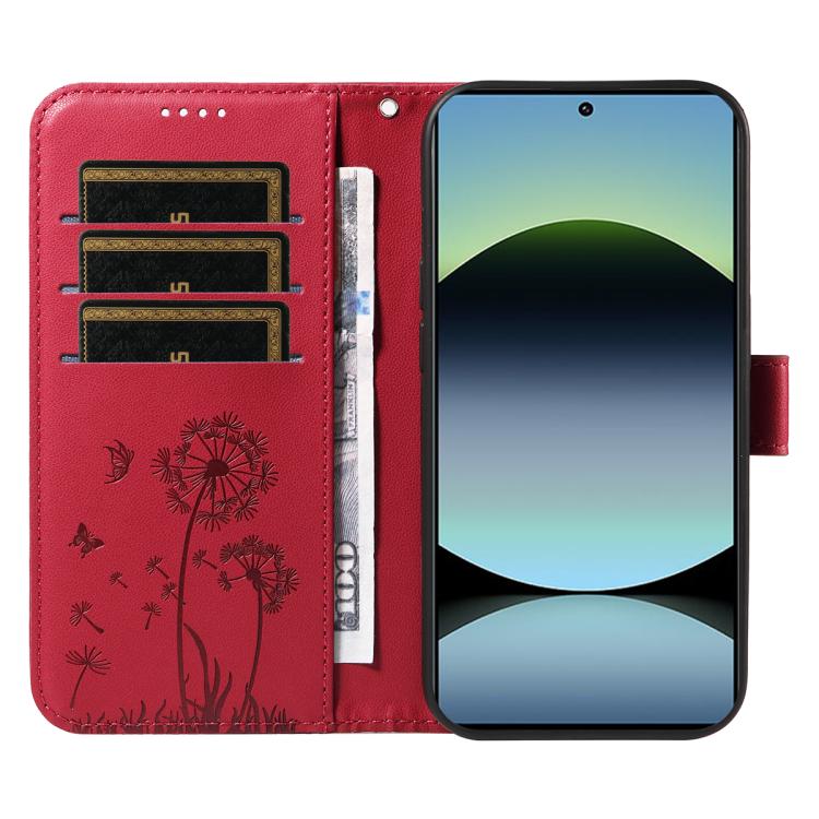 For Redmi Note 13 Pro 4G / 14S 4G Dandelion Embossed Pattern Flip Leather Phone Case