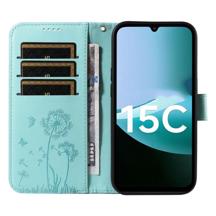 For Redmi 15C 5G / 4G Global 171mm Dandelion Embossed Pattern Flip Leather Phone Case