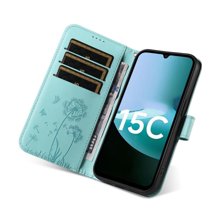 For Redmi 15C 5G / 4G Global 171mm Dandelion Embossed Pattern Flip Leather Phone Case