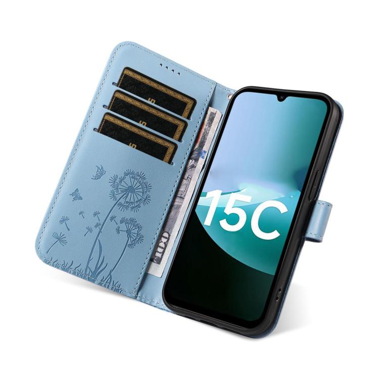 For Redmi 15C 5G / 4G Global 171mm Dandelion Embossed Pattern Flip Leather Phone Case