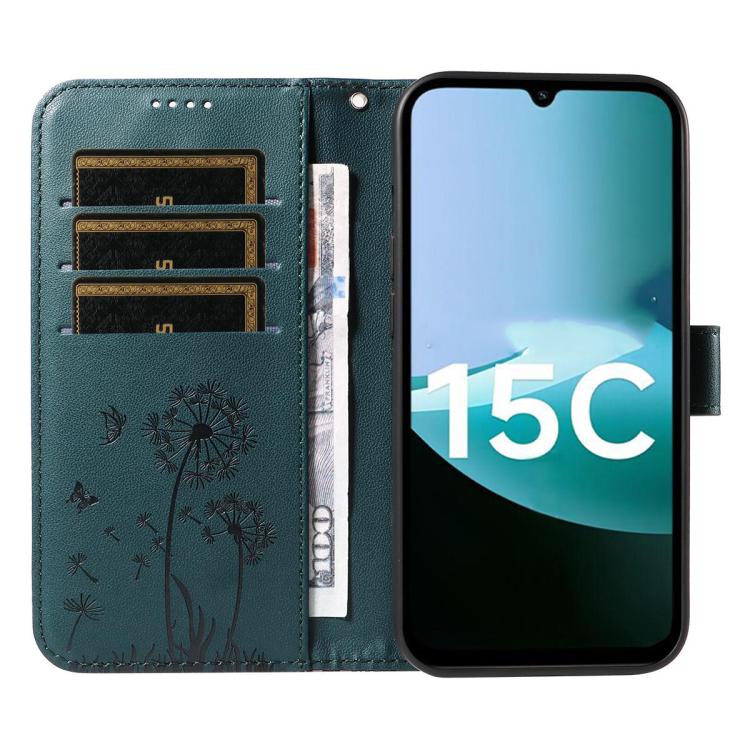 For Redmi 15C 5G / 4G EU 173mm Dandelion Embossed Pattern Flip Leather Phone Case