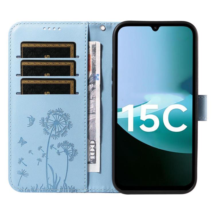 For Redmi 15C 5G / 4G EU 173mm Dandelion Embossed Pattern Flip Leather Phone Case
