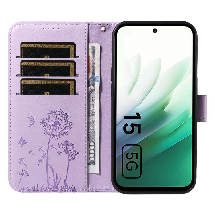 For Redmi 15 5G / 4G EU 171mm Dandelion Embossed Pattern Flip Leather Phone Case