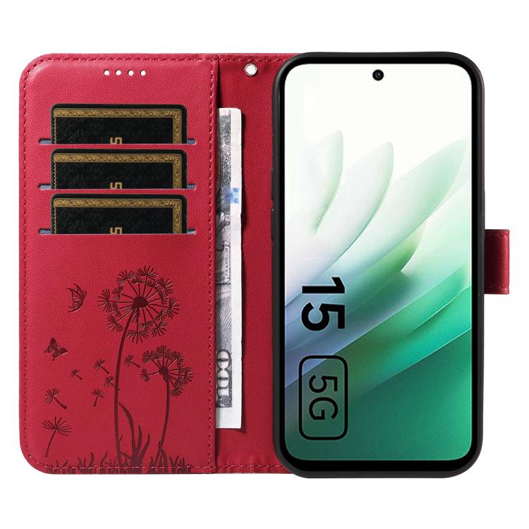 For Redmi 15 5G / 4G EU 171mm Dandelion Embossed Pattern Flip Leather Phone Case