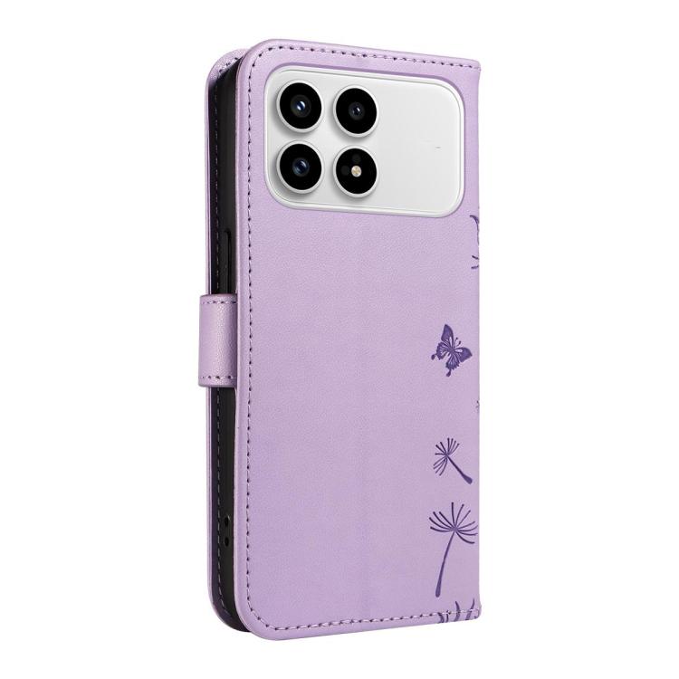 For Redmi K90/Poco F8 Pro Dandelion Embossed Pattern Flip Leather Phone Case