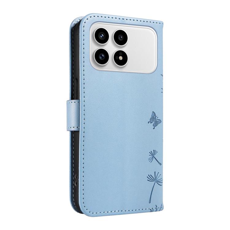 For Redmi K90/Poco F8 Pro Dandelion Embossed Pattern Flip Leather Phone Case