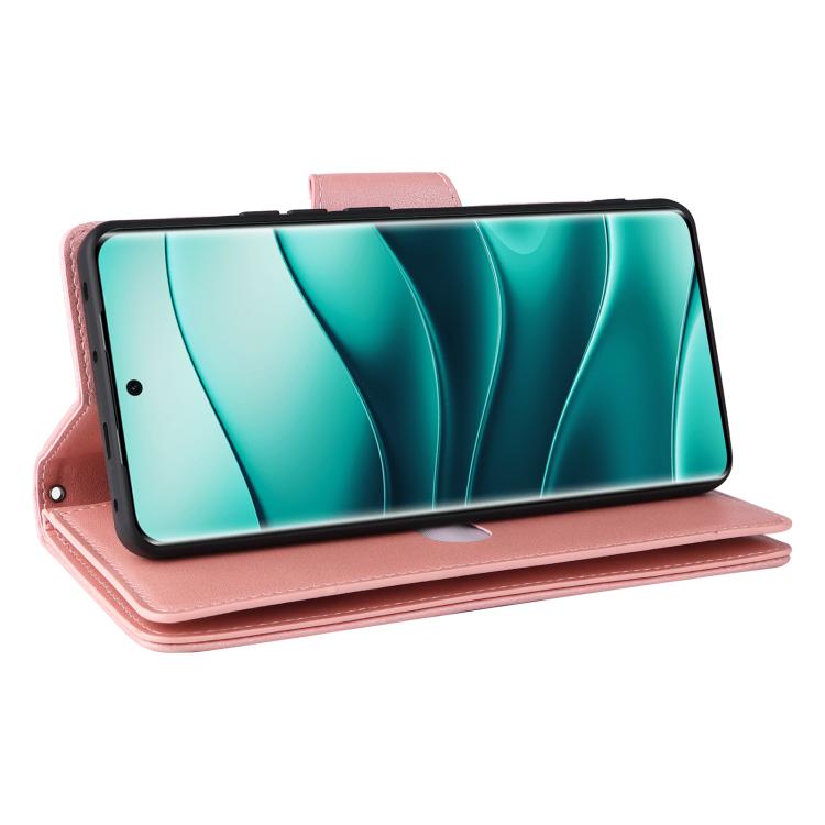 For Redmi Note 14 Pro 5G Rivet Buckle 9 Cards Three Fold Leather Phone Case