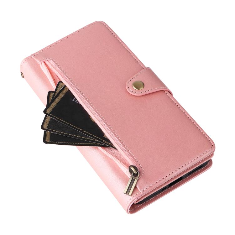 For Redmi Note 14 Pro 5G Rivet Buckle 9 Cards Three Fold Leather Phone Case