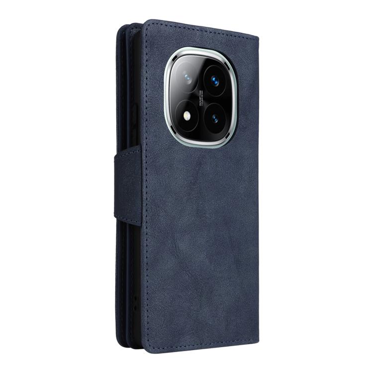 For Redmi Note 14 Pro 5G Rivet Buckle 9 Cards Three Fold Leather Phone Case