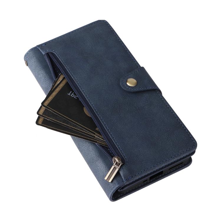 For Redmi Note 14 Pro 5G Rivet Buckle 9 Cards Three Fold Leather Phone Case