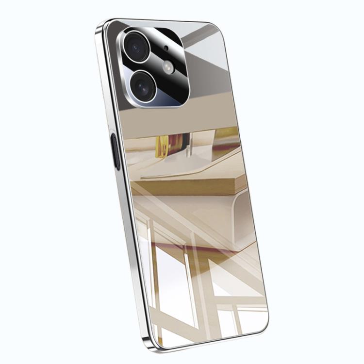 For iPhone 12 Electroplating Ice Crystal Airbag Full Coverage Shockproof Phone Case