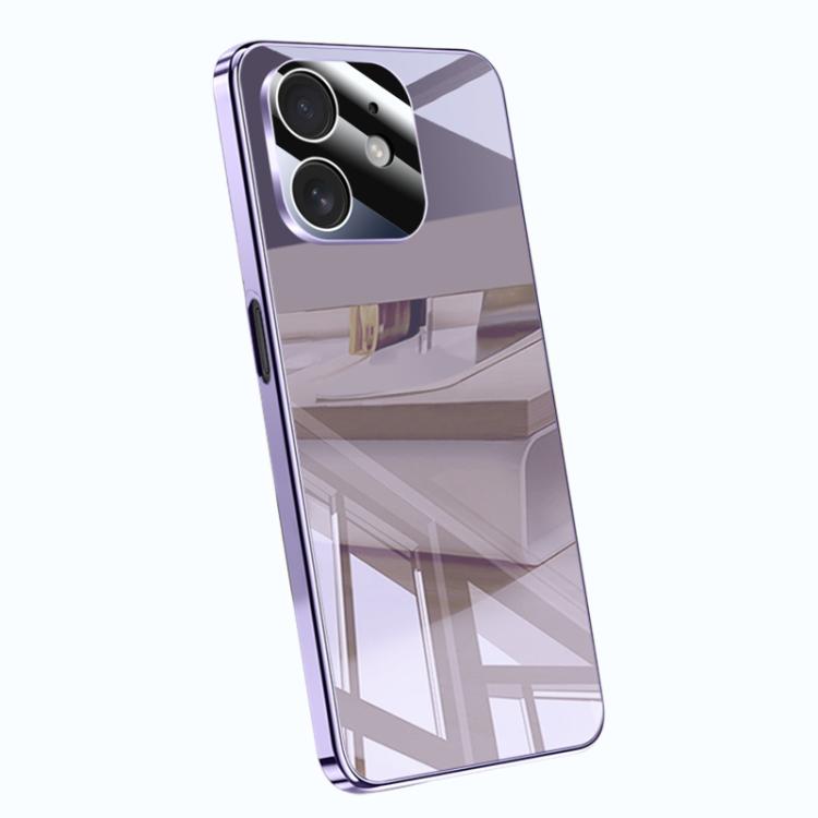 For iPhone 12 Electroplating Ice Crystal Airbag Full Coverage Shockproof Phone Case