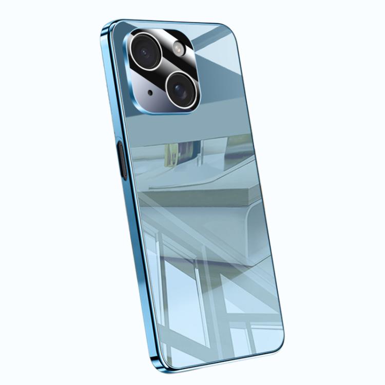 For iPhone 14 Plus Electroplating Ice Crystal Airbag Full Coverage Shockproof Phone Case