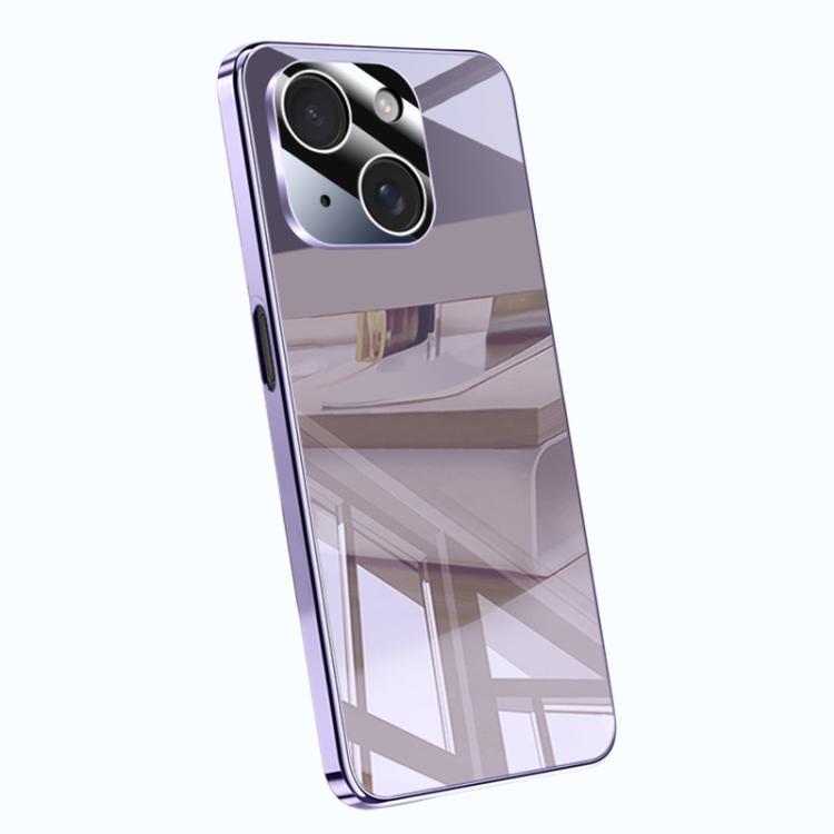 For iPhone 14 Plus Electroplating Ice Crystal Airbag Full Coverage Shockproof Phone Case