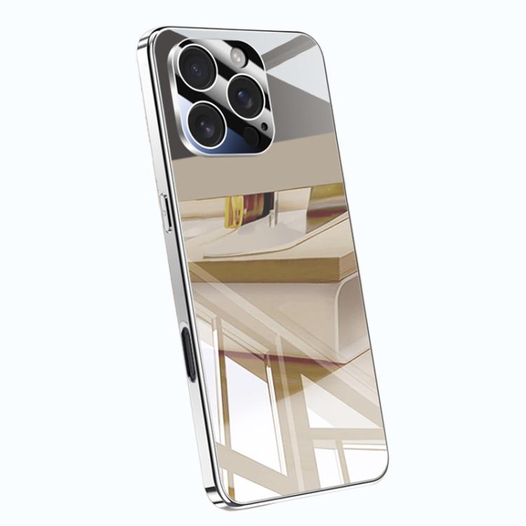 For iPhone 15 Pro Electroplating Ice Crystal Airbag Full Coverage Shockproof Phone Case