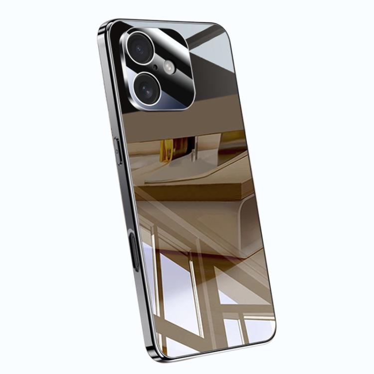 For iPhone 16 Electroplating Ice Crystal Airbag Full Coverage Shockproof Phone Case