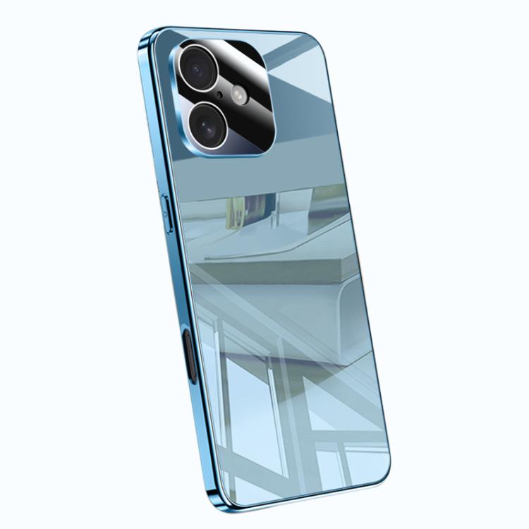 For iPhone 16 Electroplating Ice Crystal Airbag Full Coverage Shockproof Phone Case