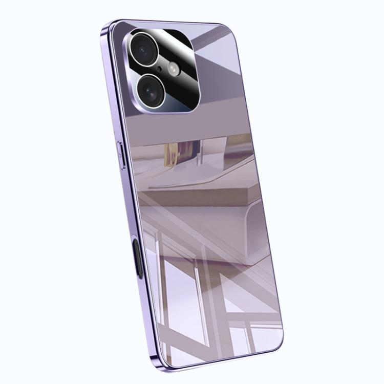For iPhone 16 Electroplating Ice Crystal Airbag Full Coverage Shockproof Phone Case