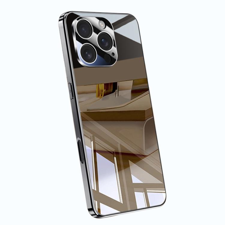 For iPhone 16 Pro Electroplating Ice Crystal Airbag Full Coverage Shockproof Phone Case