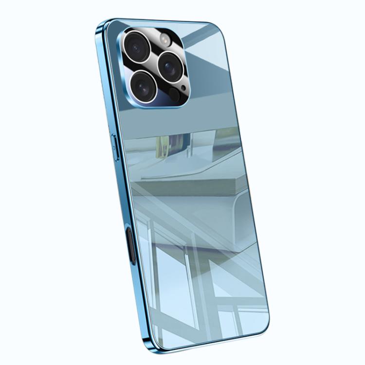For iPhone 16 Pro Electroplating Ice Crystal Airbag Full Coverage Shockproof Phone Case