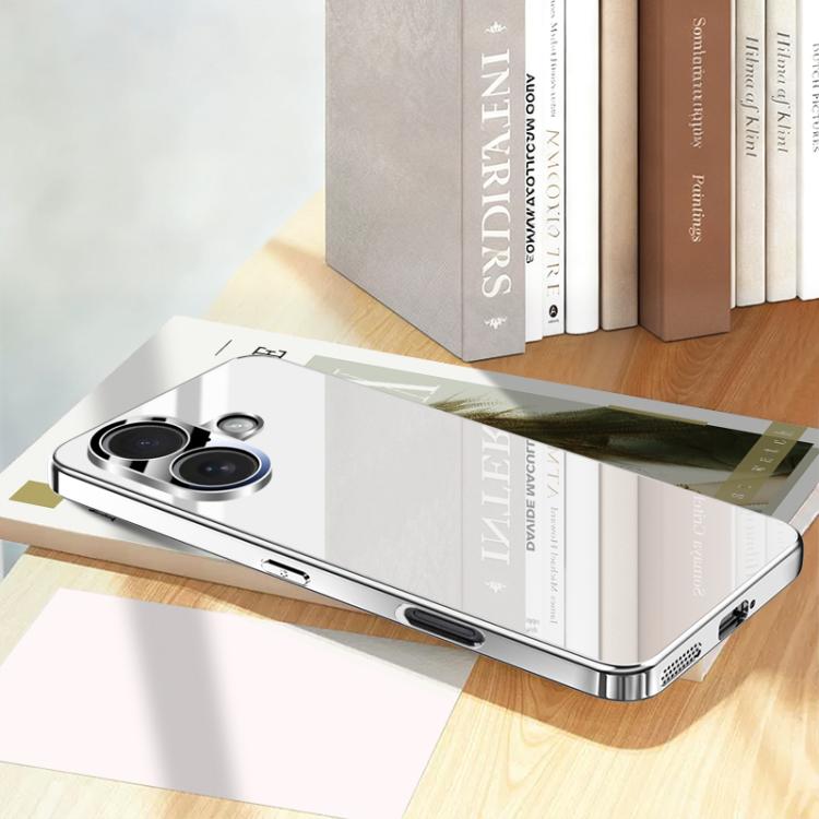 For iPhone 17 Electroplating Ice Crystal Airbag Full Coverage Shockproof Phone Case